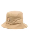 Maison Kitsuné Bold Fox Head bucket hat - Brown