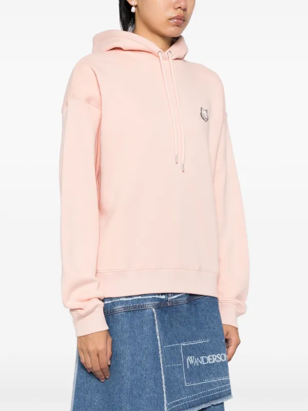 Maison Kitsuné Bold Fox Head Patch Hoodie | Pink | FARFETCH AU