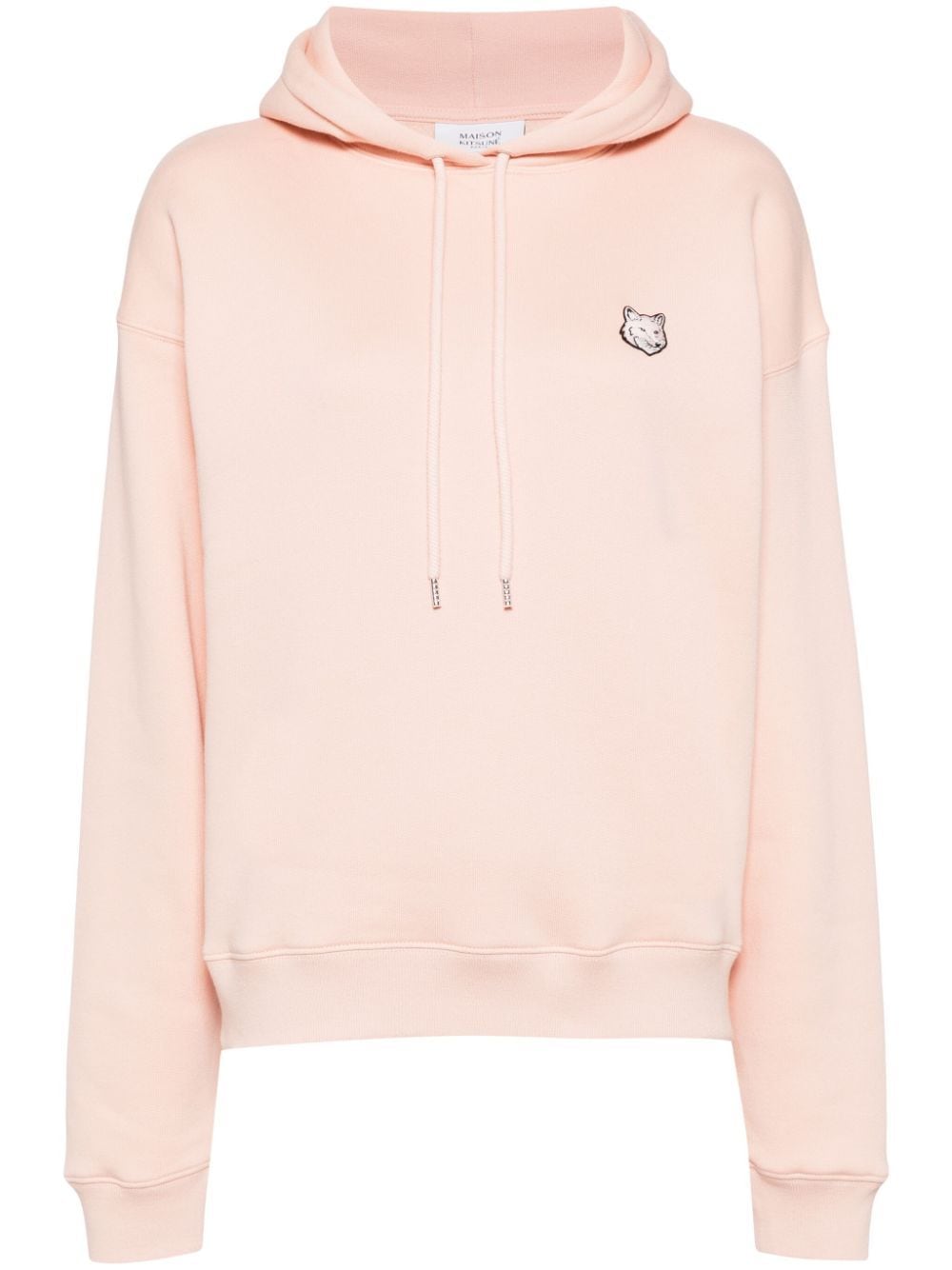 Shop Maison Kitsuné Bold Fox Head Patch Hoodie In Pink