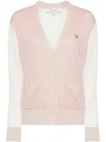 Maison Kitsuné embroidered logo cardigans - Pink