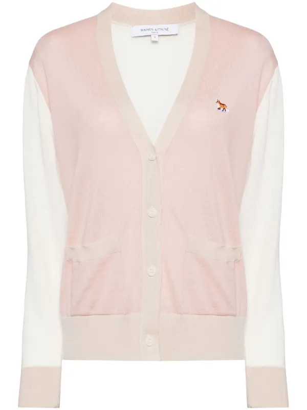 Maison Kitsuné ロゴ カーディガン | ピンク | FARFETCH JP