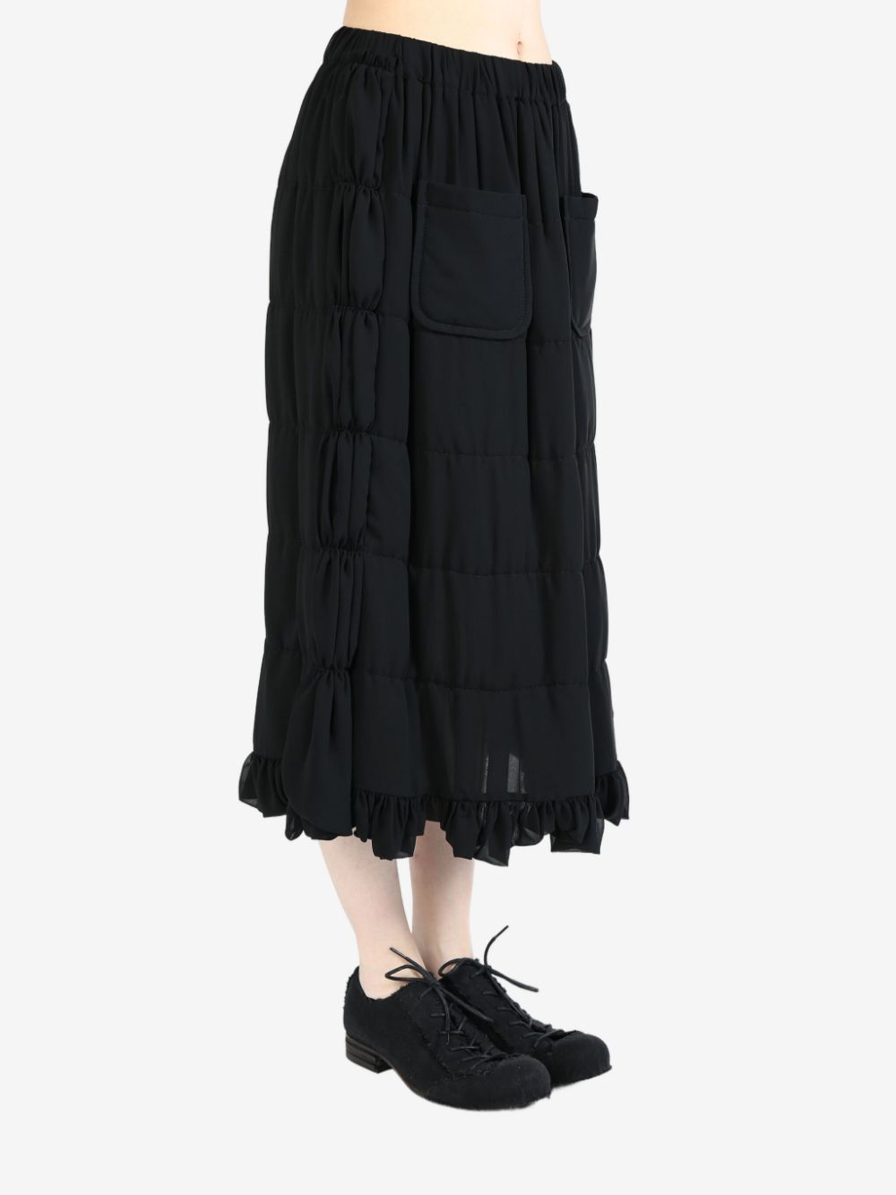 Comme des Garçons TAO tiered midi skirt - Zwart