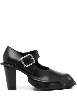 COMME des GARCONS 　レザーパンプス メリージェーン ブラック Comme Des Garçons 95mm Leather Mary Jane | Black | FARFETCH