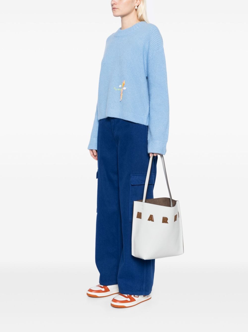 Shop Marni Museo Snall Hobo Bag In Blue