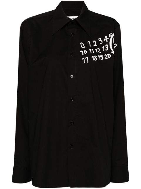 MM6 Maison Margiela logo print shirt Women