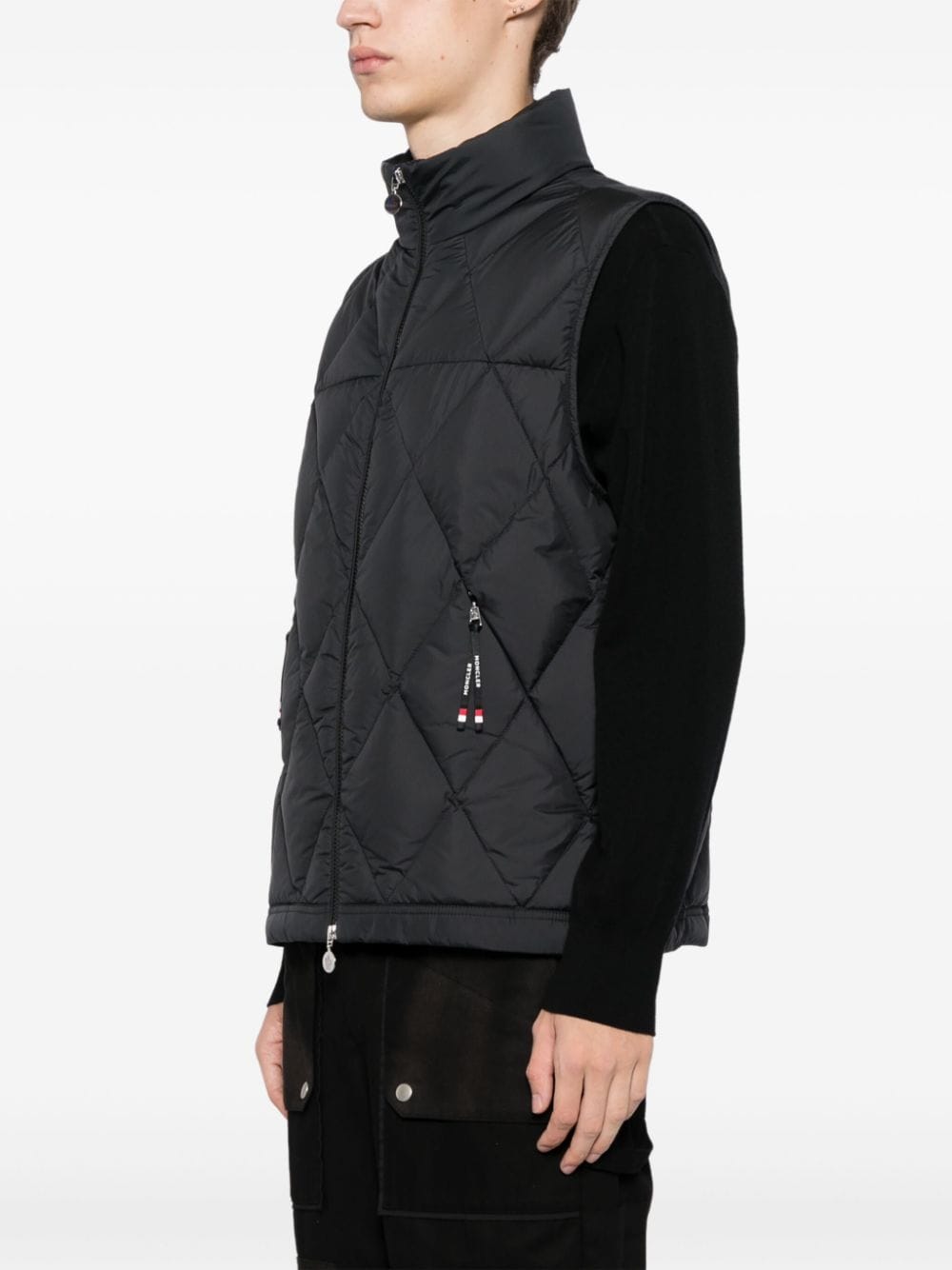 Shop Moncler Zip Fastening Vest In Black