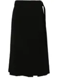 Juun.J pleated wrap skirt shorts - Black