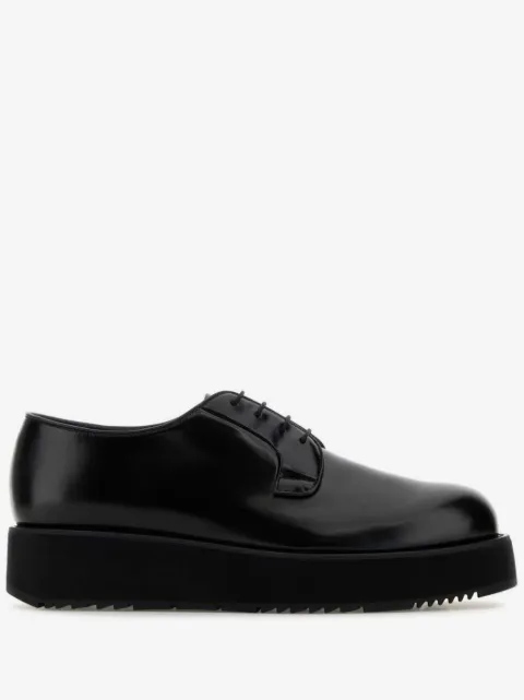 Prada brushed-leather derby shoes