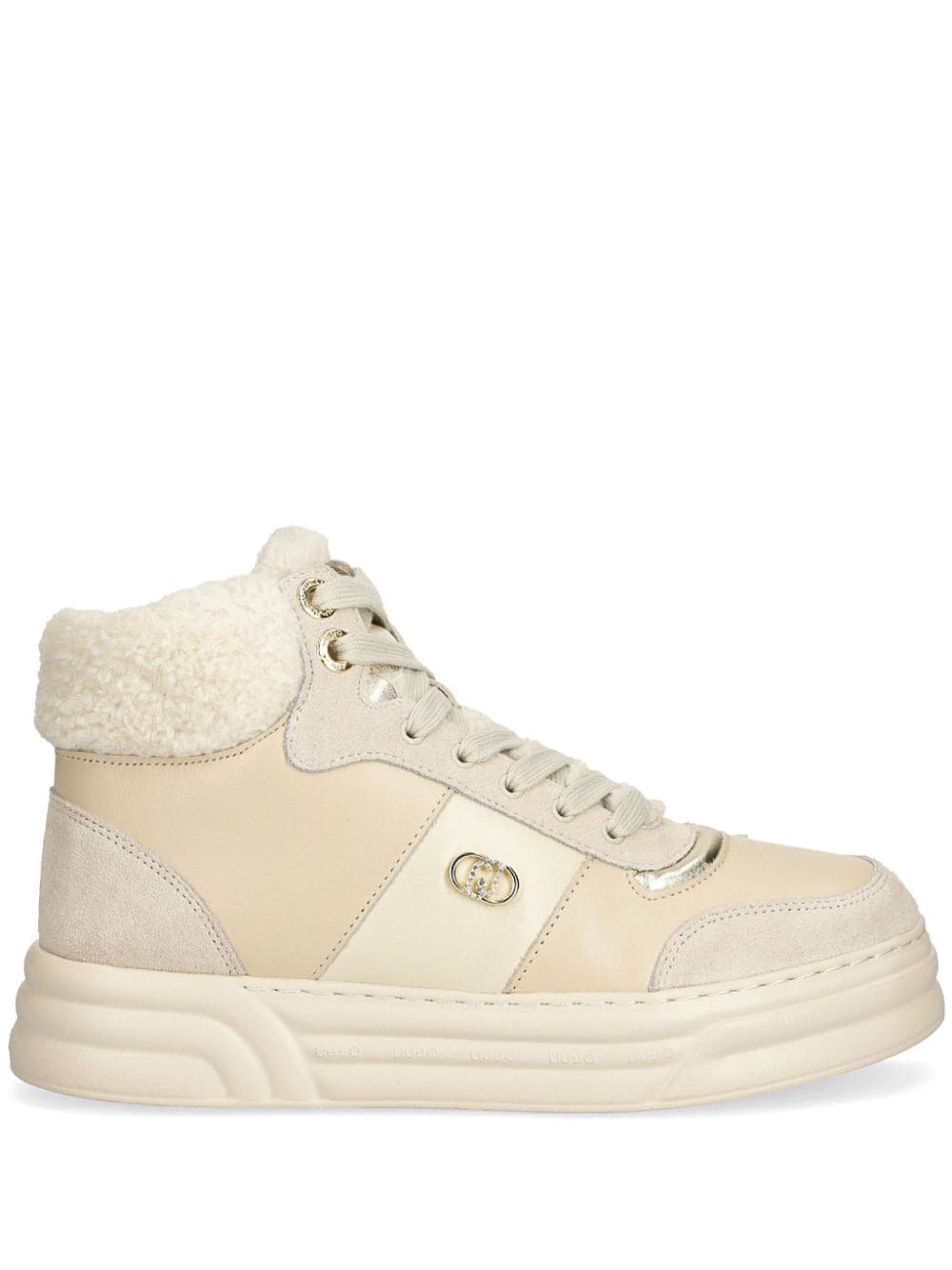 Liu •jo Logo Sneakers In Neutrals