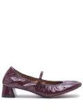 Lanvin wedge-heel leather ballerinas - Red