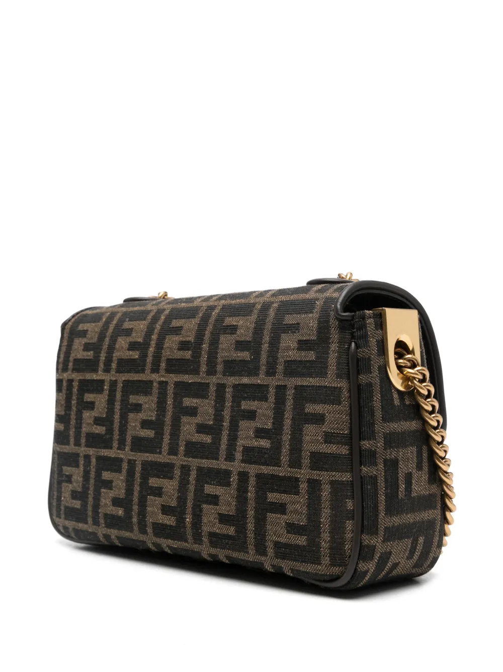 FENDI Baguette schoudertas met ketting Bruin
