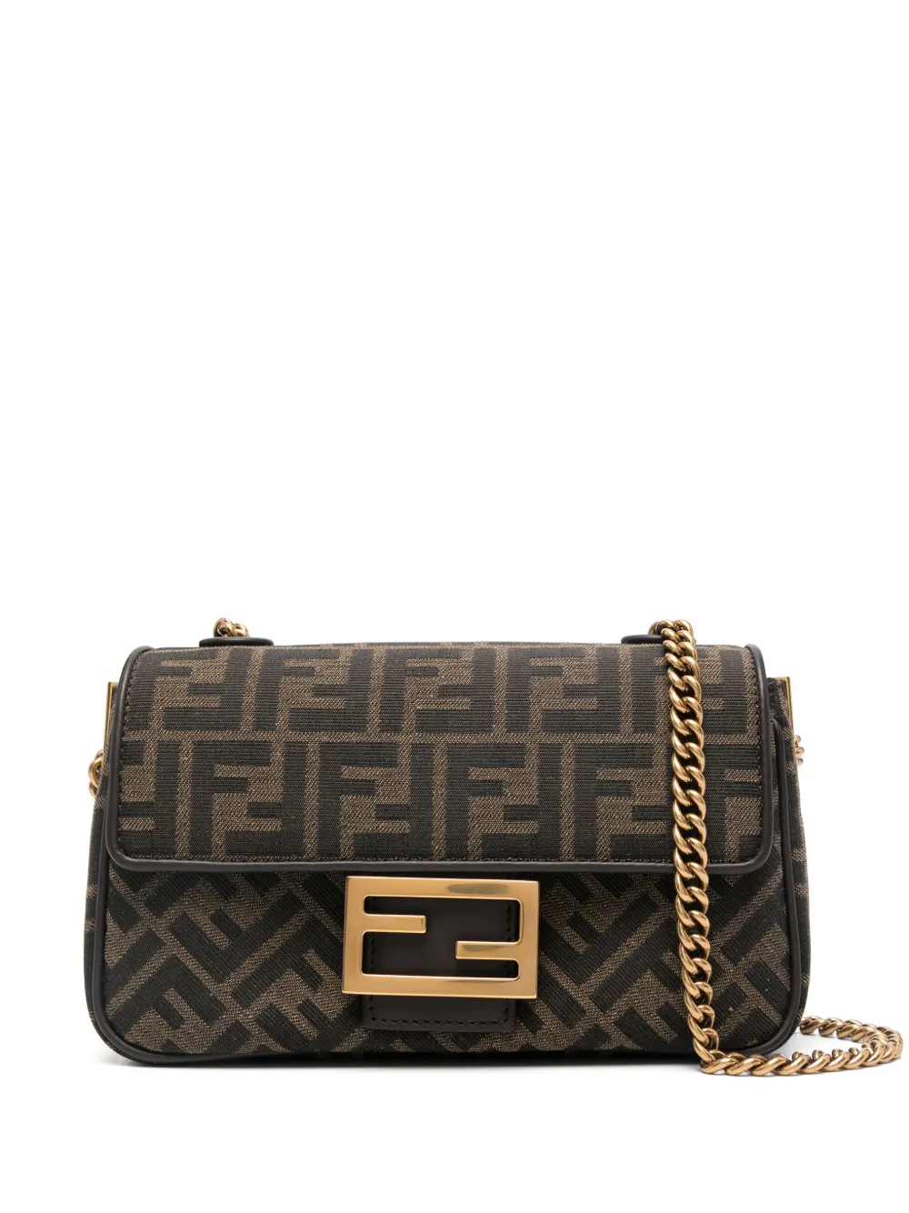 FENDI Mini Baguette Shoulder Bag Brown FARFETCH IE