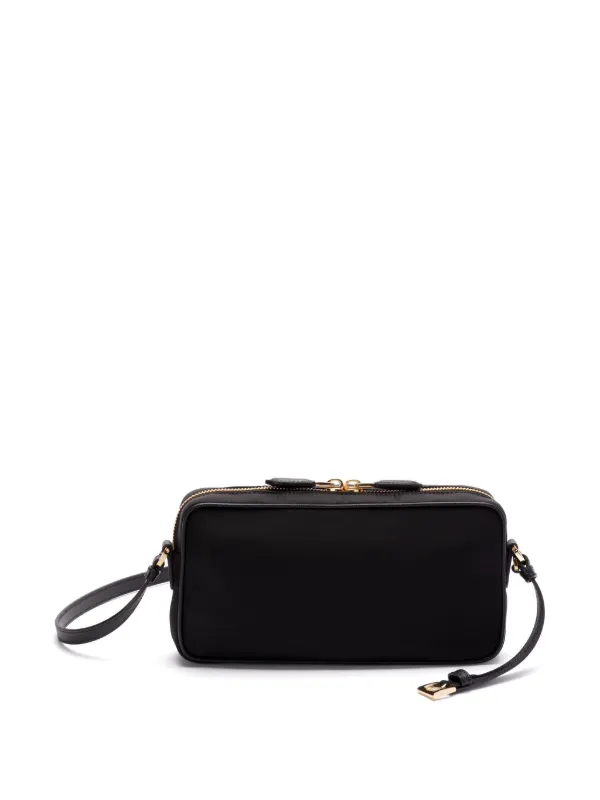 【関税＆送料込み】Prada Enamel-Triangle Crossbody Bag Prada enamel-triangle Crossbody Bag | Black | FARFETCH GR
