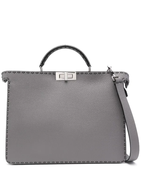 FENDI ピーカブー アイシーユー セレリア ハンドバッグ M | グレー