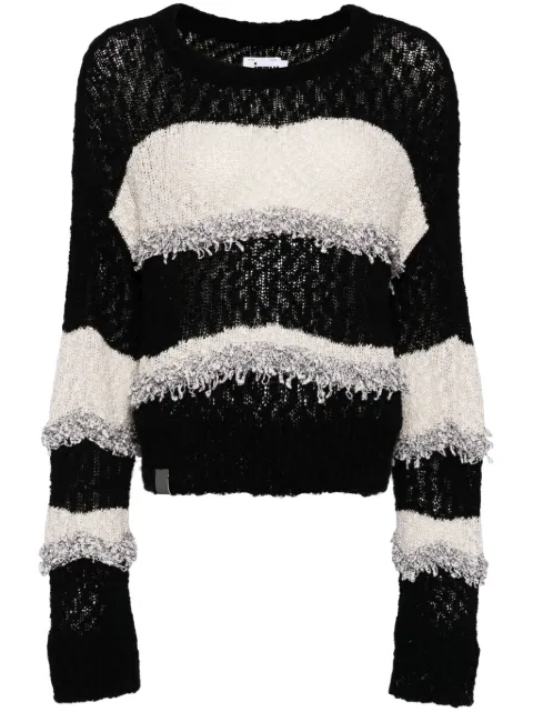 izzue stripe pattern jumper