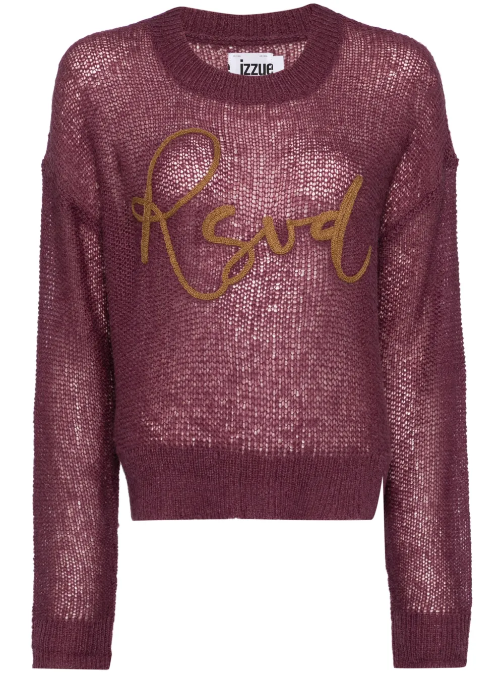 izzue slogan patch jumper | Purple | Image 1