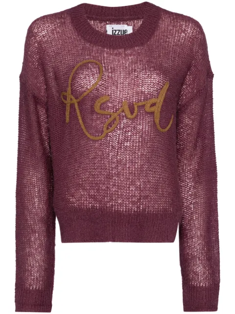izzue slogan patch jumper