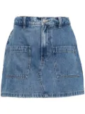 izzue logo-patch denim shorts - Blue