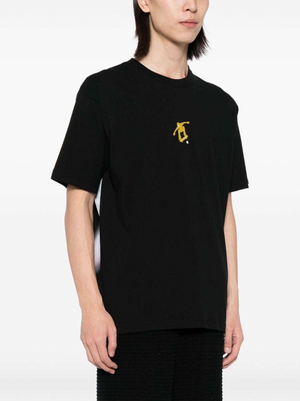 Shop Aape By A Bathing Ape Logo-printed T-shirt In Black