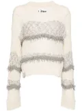 izzue stripe pattern jumper - Neutrals