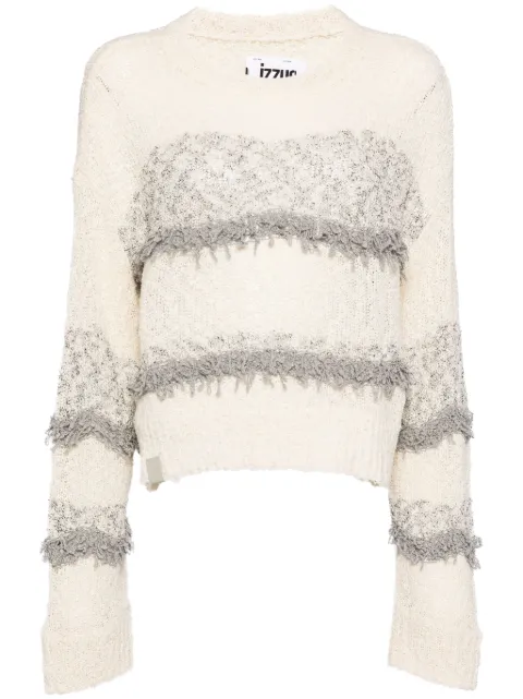 izzue stripe pattern jumper