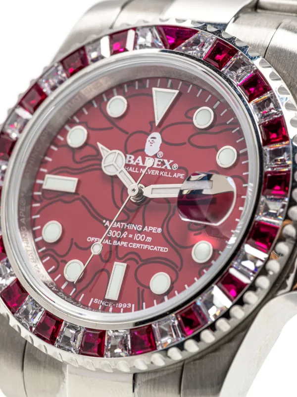 A BATHING APE® Type 1 Bapex Watch | Silver | FARFETCH IN