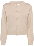 izzue embroidered logo cardigans - Brown
