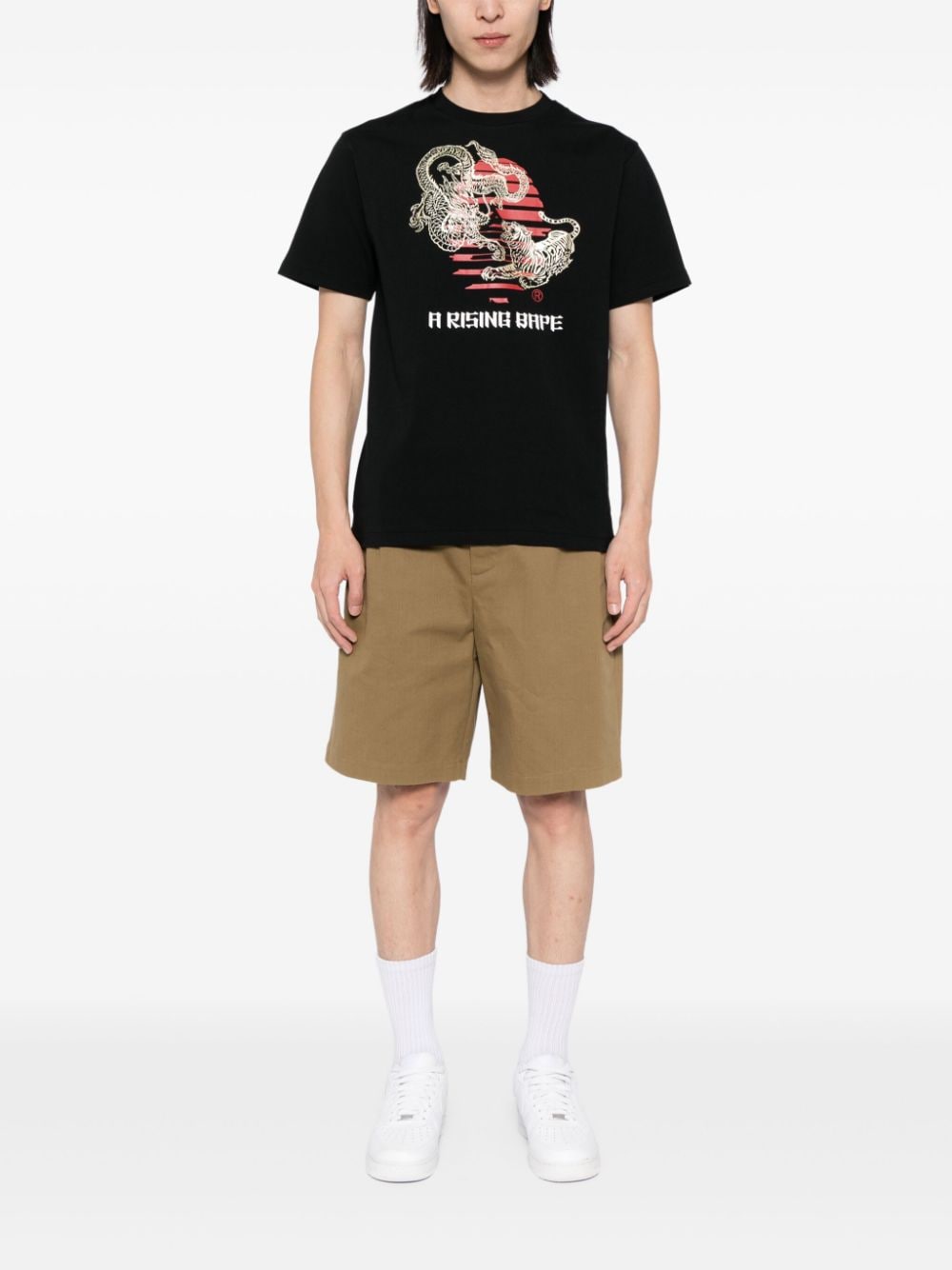 A BATHING APE® T-shirt met grafische print - Zwart