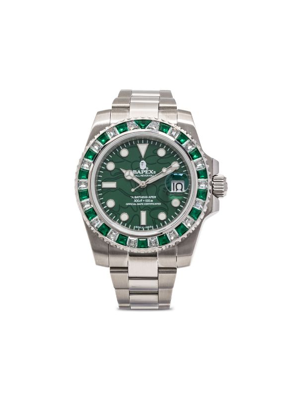 A BATHING APE® Type 1 Bapex Watch | Silver | FARFETCH AO