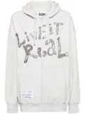 izzue graphic-print zip jacket - Grey