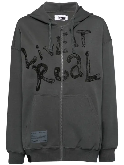 izzue graphic-print zip jacket