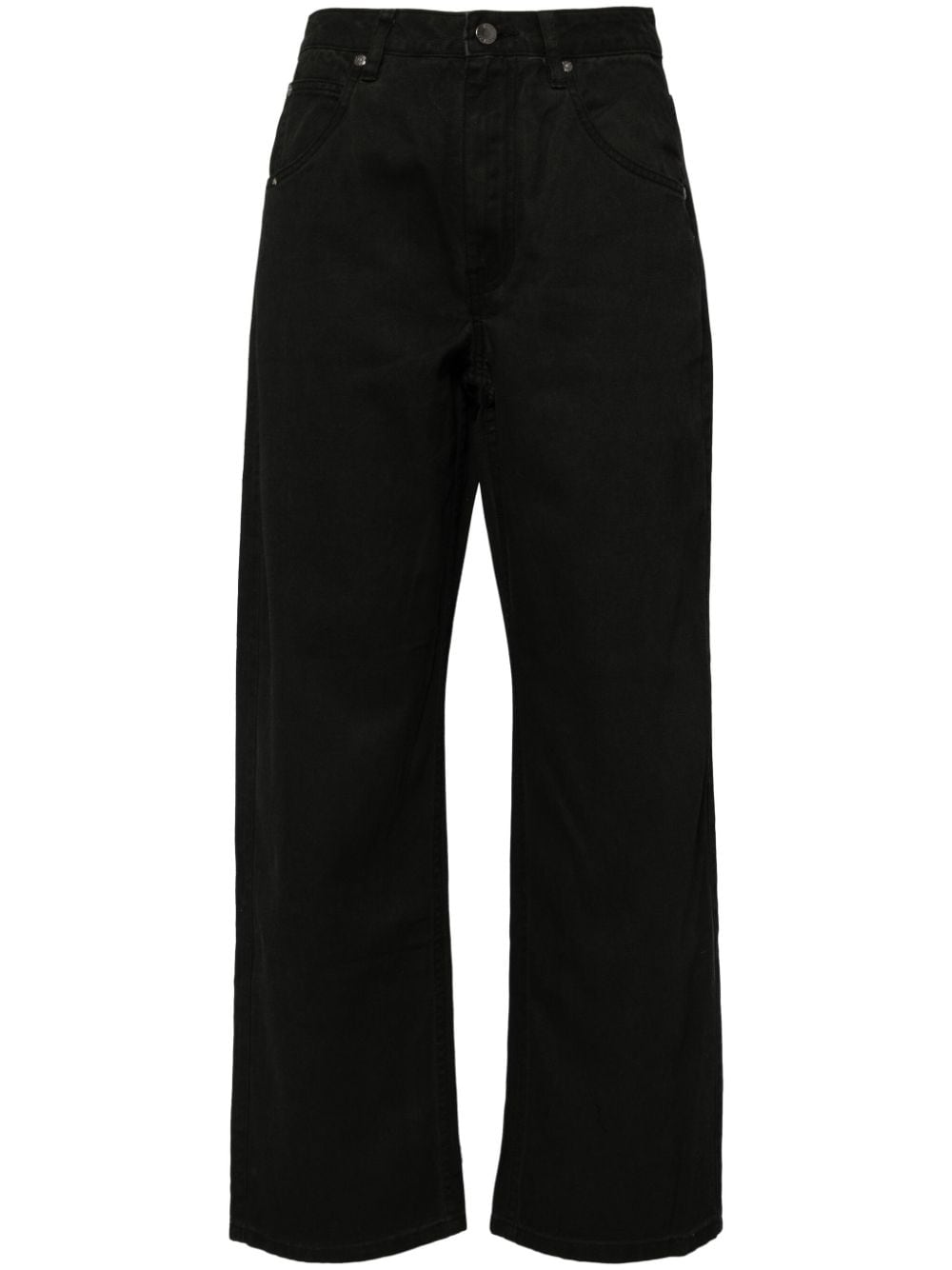 izzue Cotton cropped trousers - Black