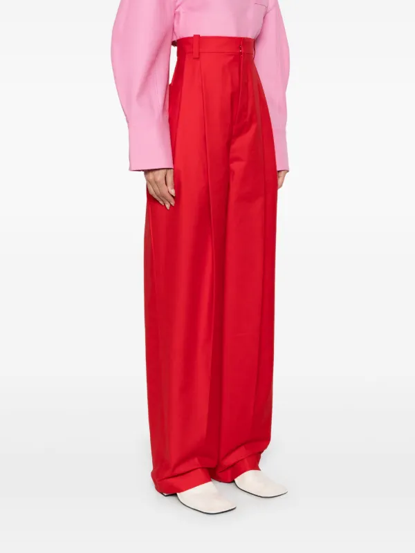 【送料&関税込】Jacquemus Pantalone Jacquemus Le Pantalon Curzio Trousers | Red | FARFETCH