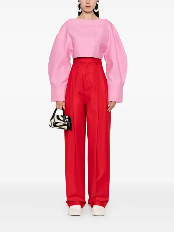 JACQUEMUS【関税送料込&SALE】Le PantalonCapriクロップドパンツ Jacquemus Le Pantalon Curzio Trousers | Red | FARFETCH