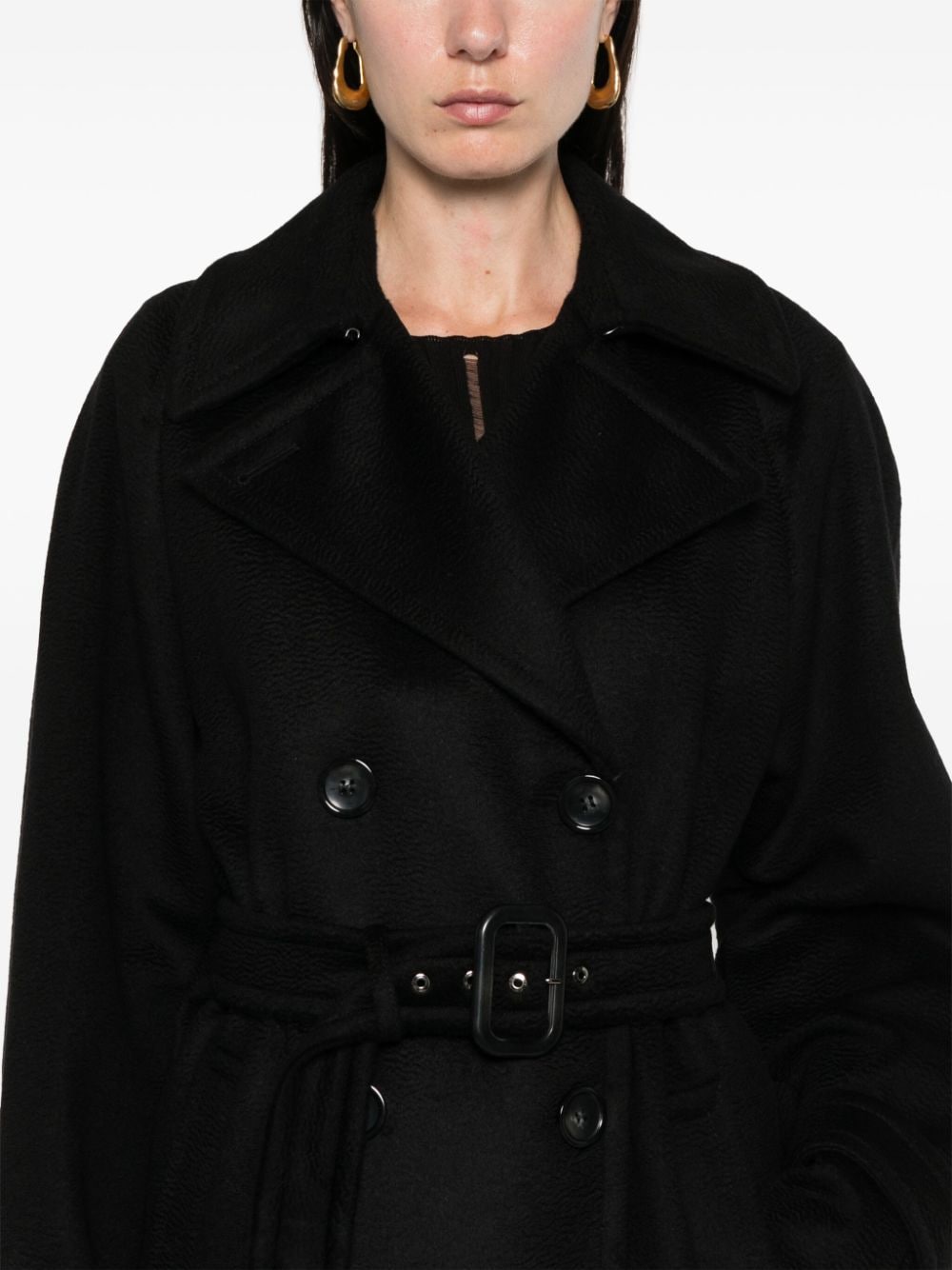 Shop Sportmax Leandro Coat In Schwarz