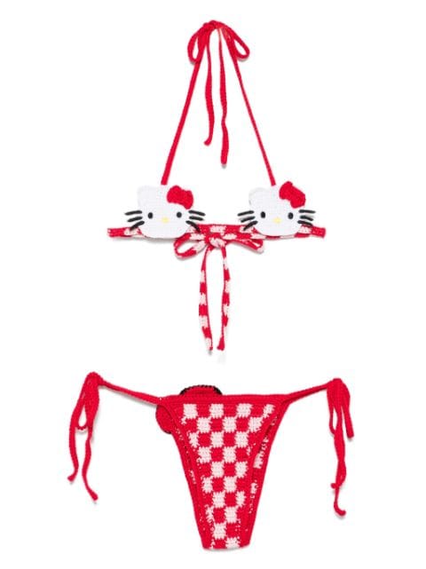 GCDS x Hello Kitty crochet bikini