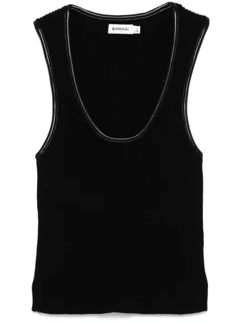 Simkhai camiseta de tejido fino de canalé