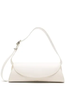 Jil Sander Large Cannolo Leather Shoulder Bag | White | FARFETCH