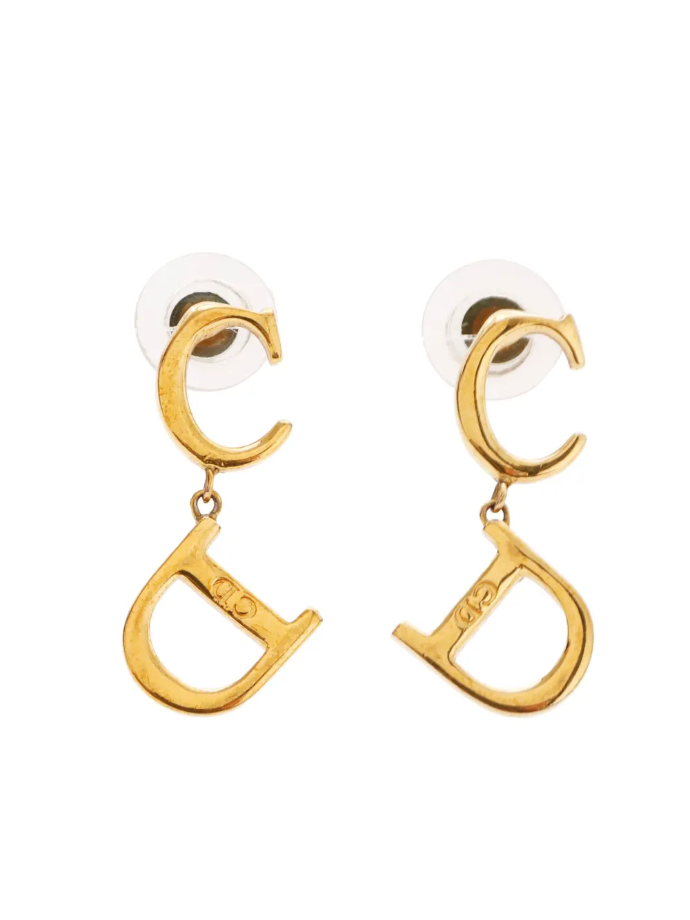 Christian Dior Pre-Owned CD earrings - Gold
