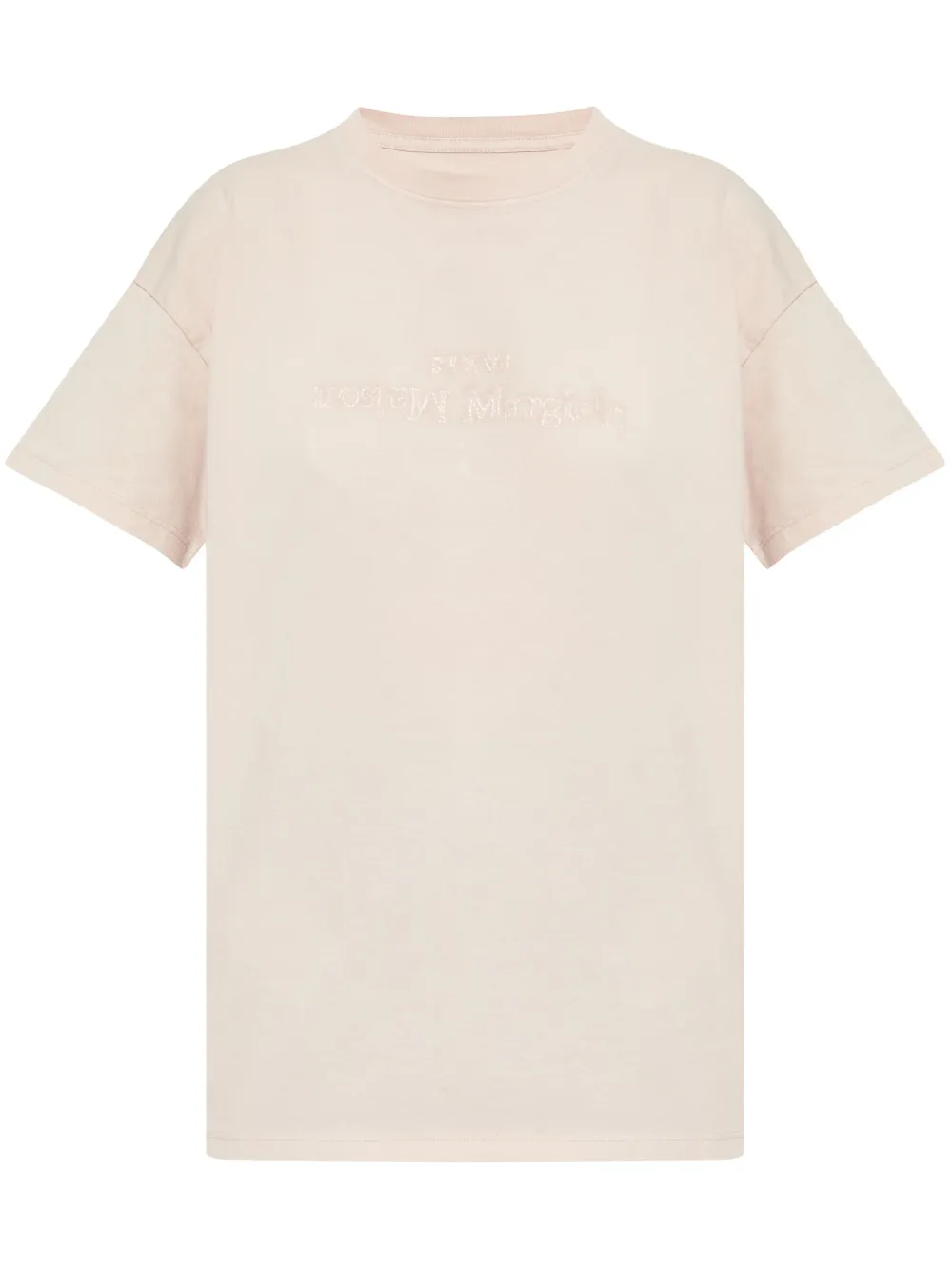 Maison Margiela T-shirt met geborduurd logo Roze