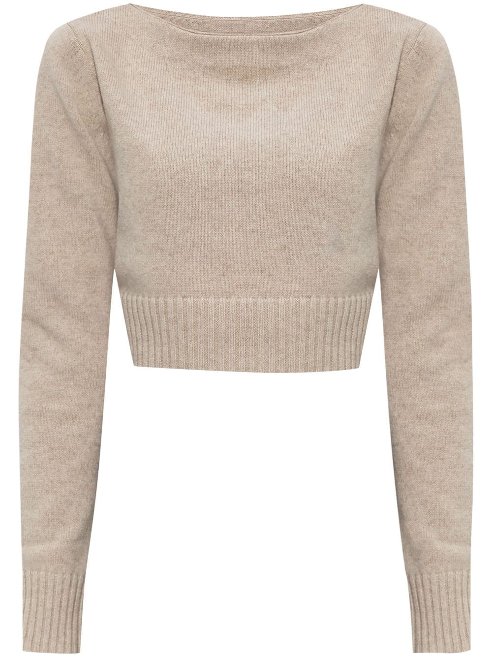 Max Mara cropped knitted top - Nude