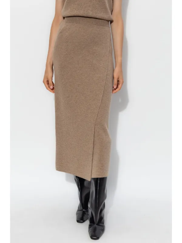 Max Mara Umbria Midi Skirt | Brown | FARFETCH