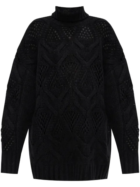 Sportmax diamond-knit maxi jumper 