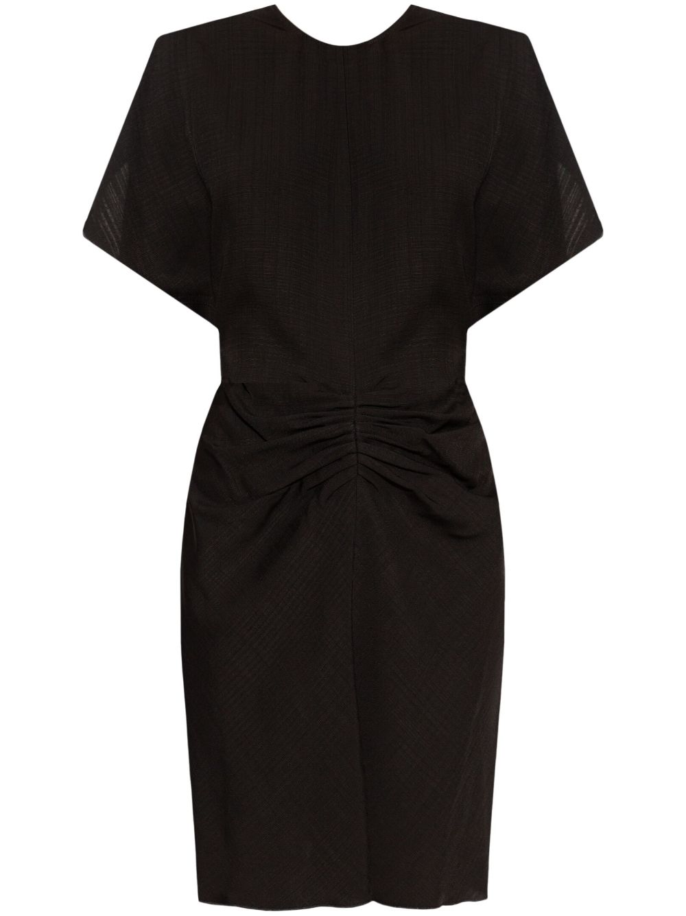 Victoria Beckham gathered-detail mini dress - Nero