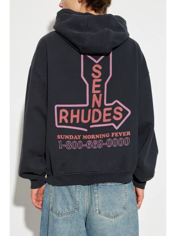 【関税込み】Rhude ブラック Send Rhudes フーディ RHUDE Send Rhudes Hoodie | Blue | FARFETCH