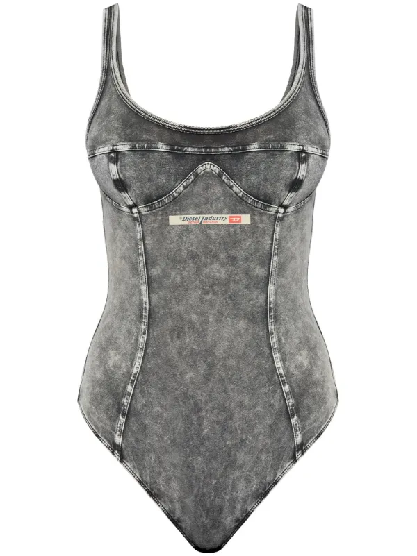 DIESEL - diesel　Ufby デニム ボディスーツ Diesel Ufby デニム ボディスーツ | グレー | FARFETCH JP