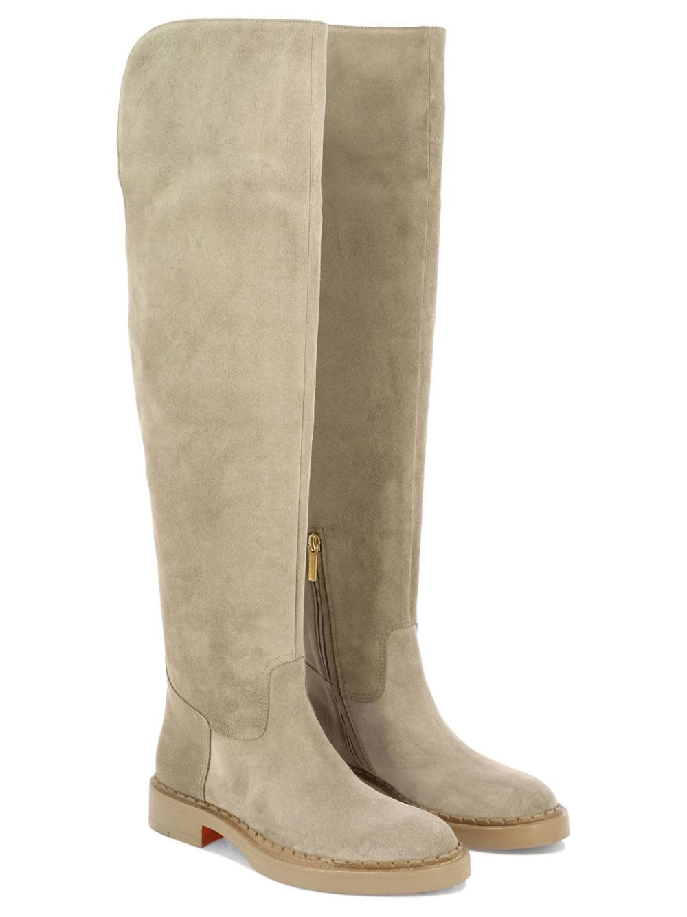 Shop Santoni Rider Boots In Neutrals