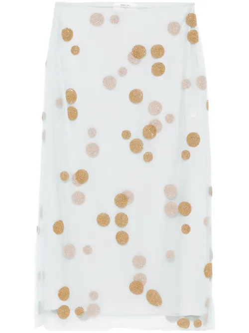 Jupe mi-longue ornée de perles - FENDI - Modalova