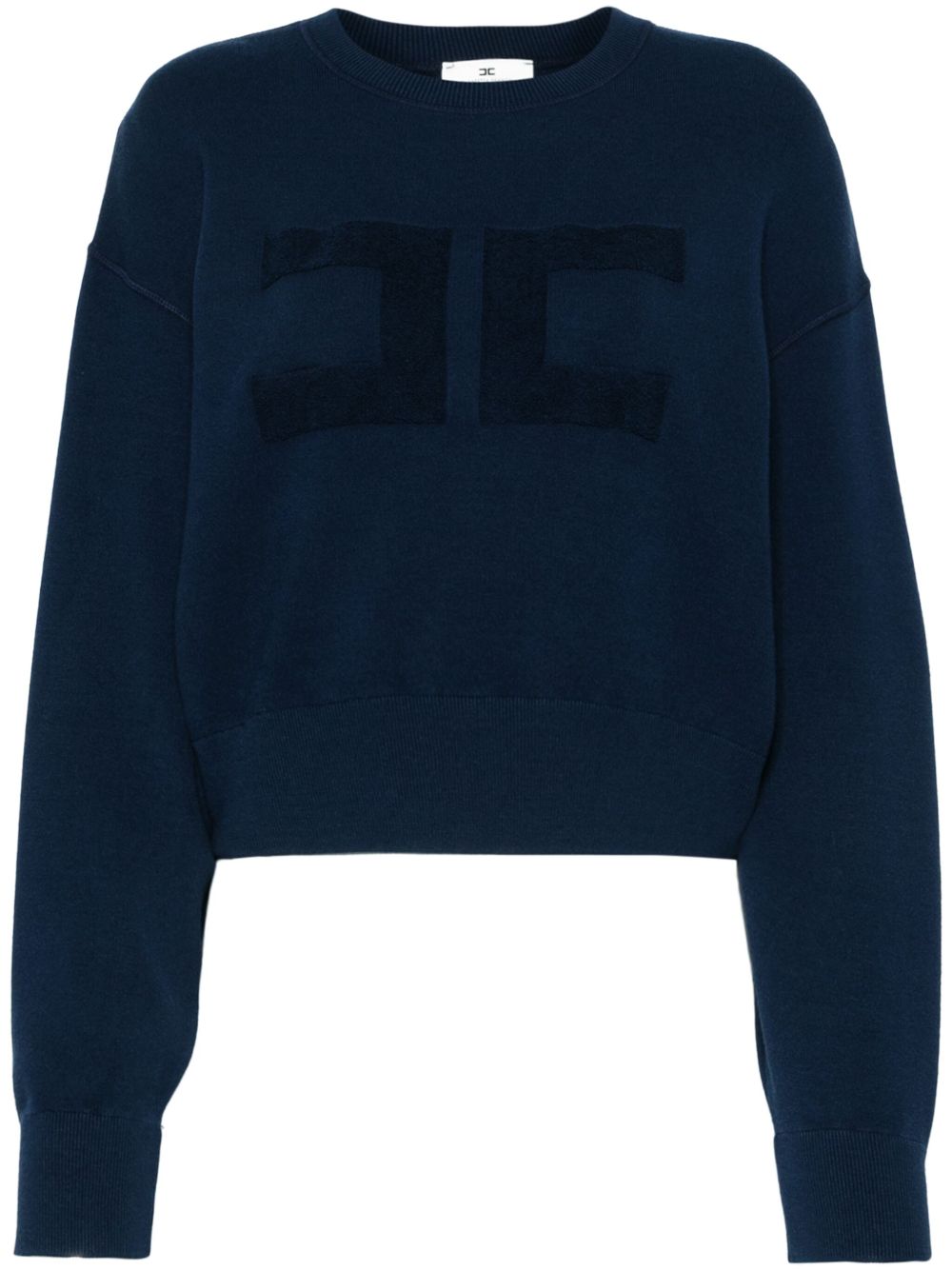 logo-embroidered cropped sweatshirt