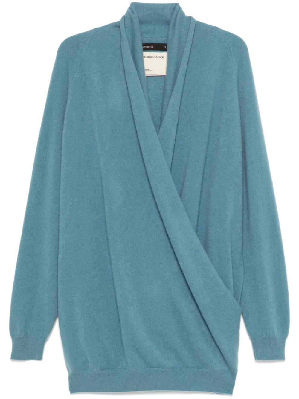 Frenckenberger crossover-neck sweater - Blue